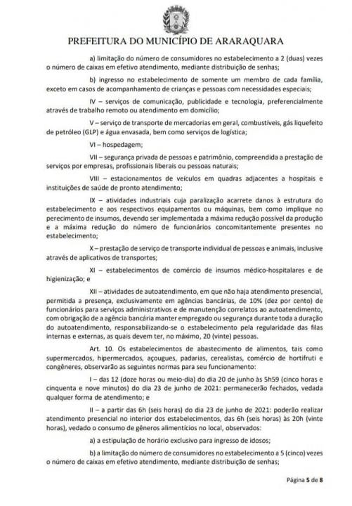 Foto 5 de 8 — Prefeitura divulga decreto de novo lockdown em Araraquara; veja as regras